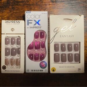 Kiss Nails - Press-On and Glue-On - The Mauve Family Lot